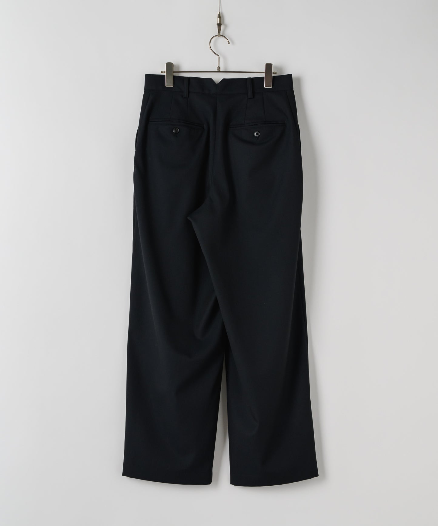 Wool gabardine tapered slacks