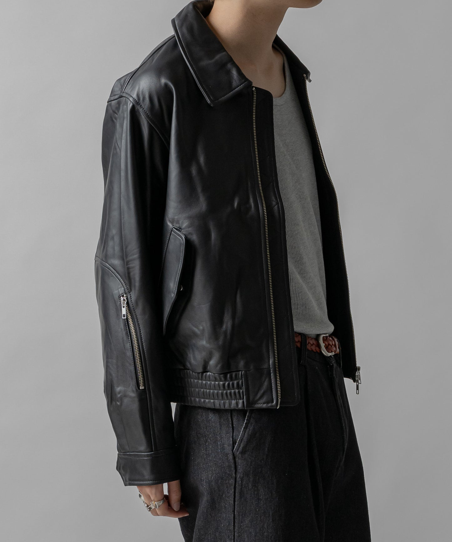 Lamb leather blouson / ラムレザーブルゾン