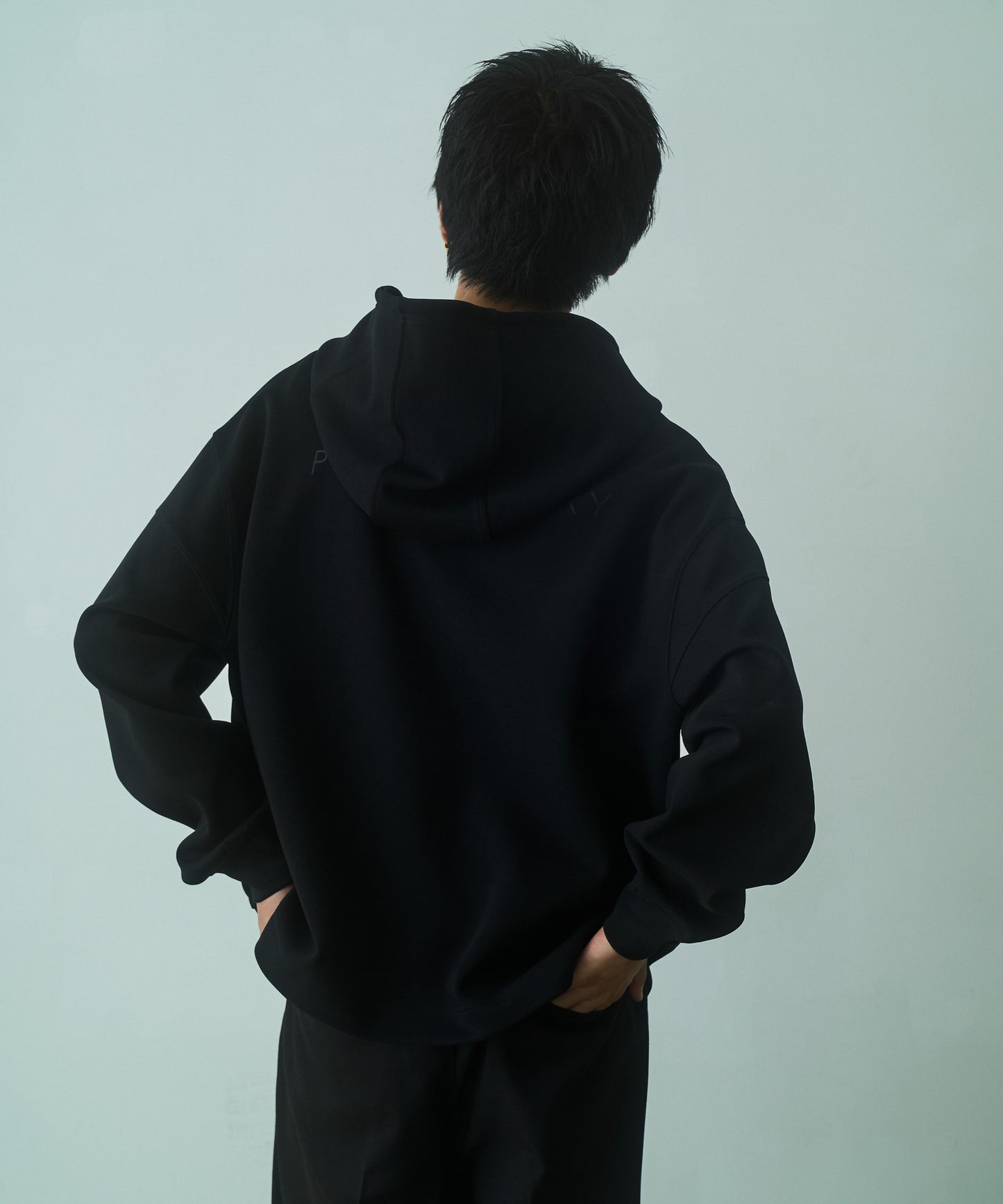 Cross neck cargo parka