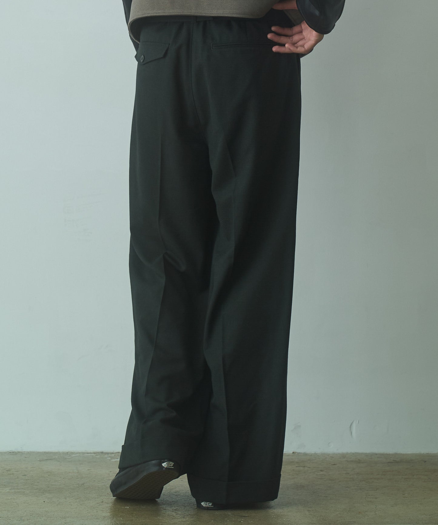 Double belt slacks