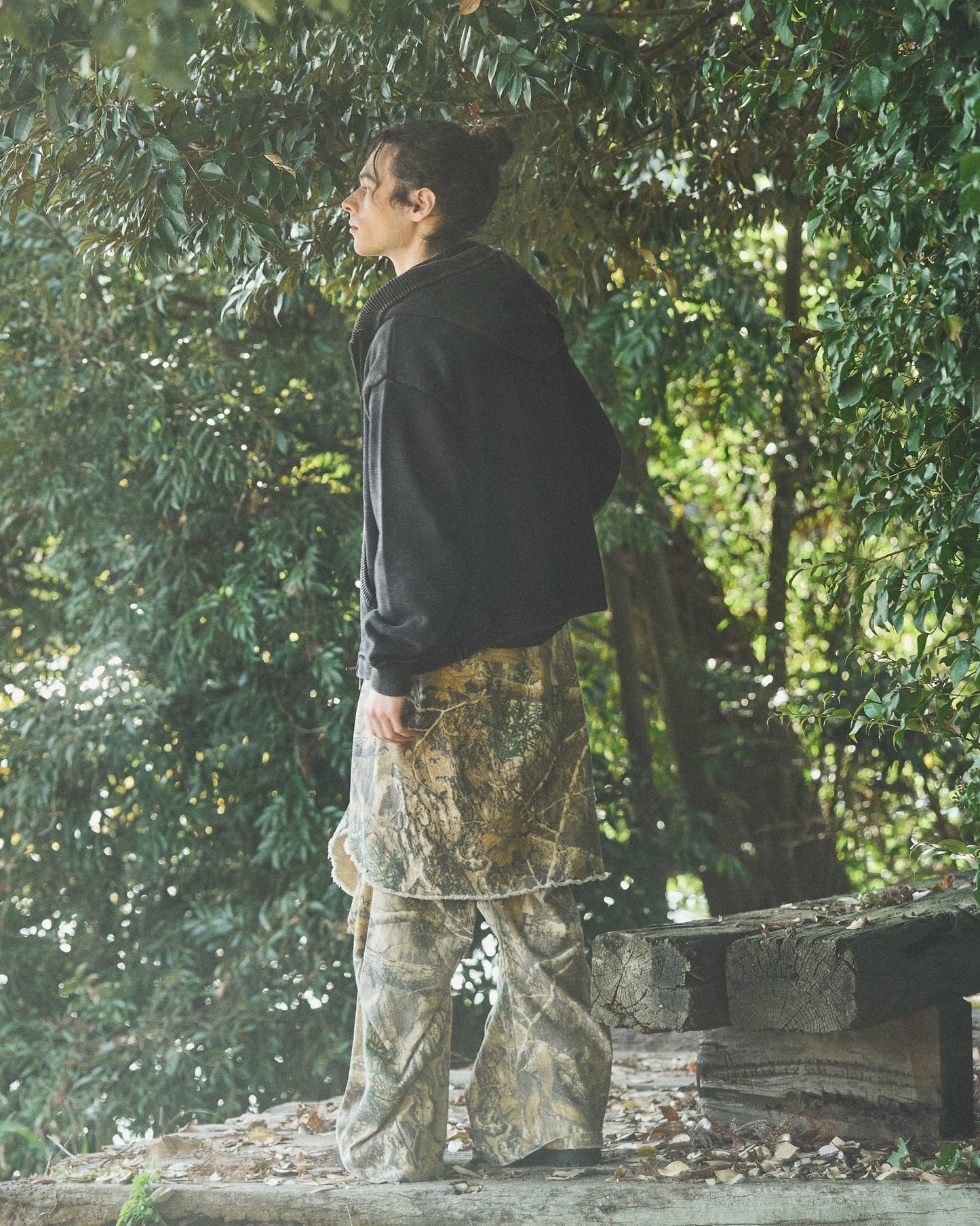 Bio wash knit parka/バイオウォッシュニットパーカー