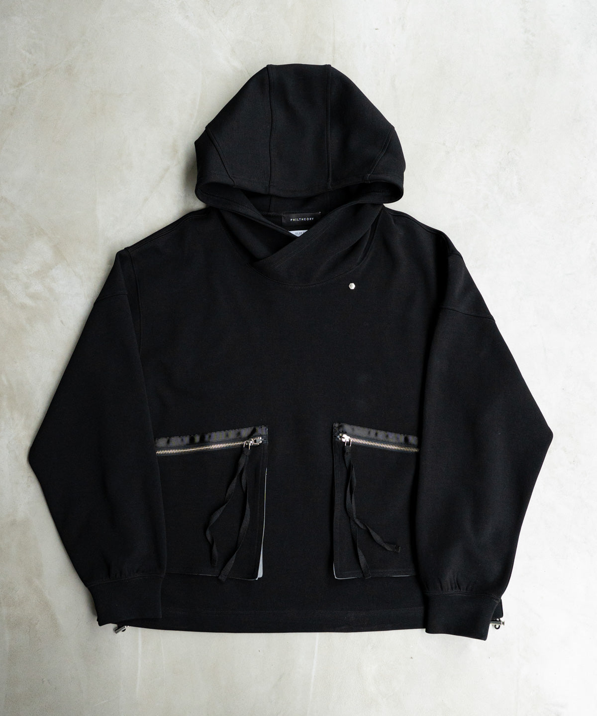 Cross neck cargo parka