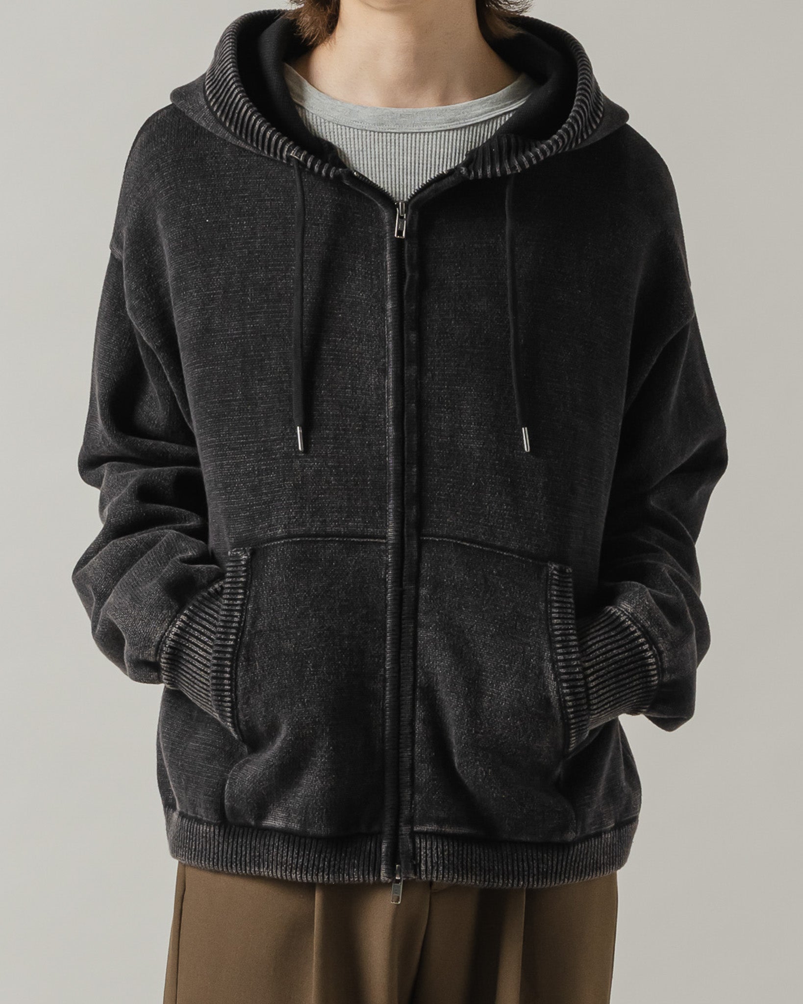 Bio wash knit parka/バイオウォッシュニットパーカー – cjdiv