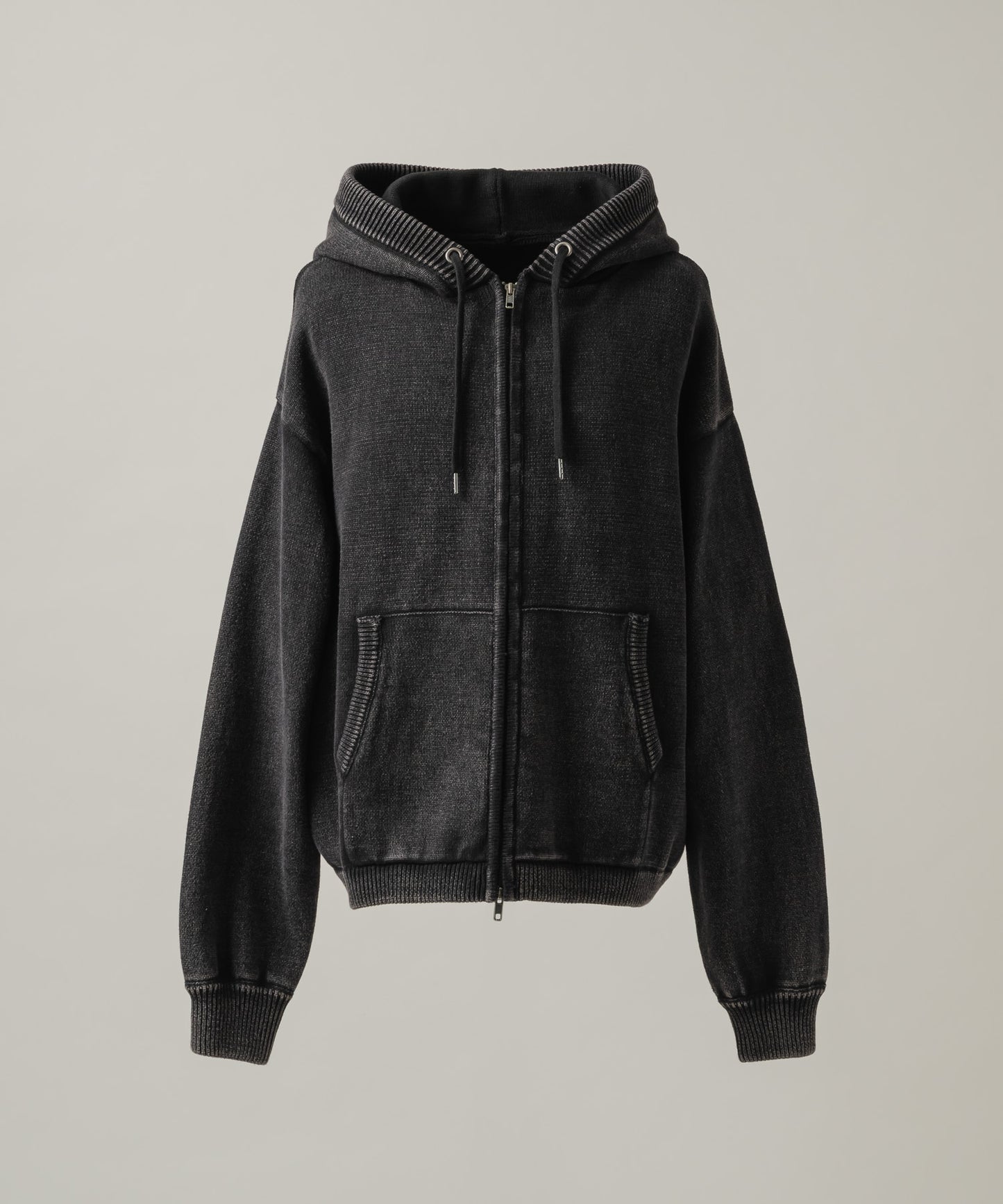 Bio wash knit parka/バイオウォッシュニットパーカー