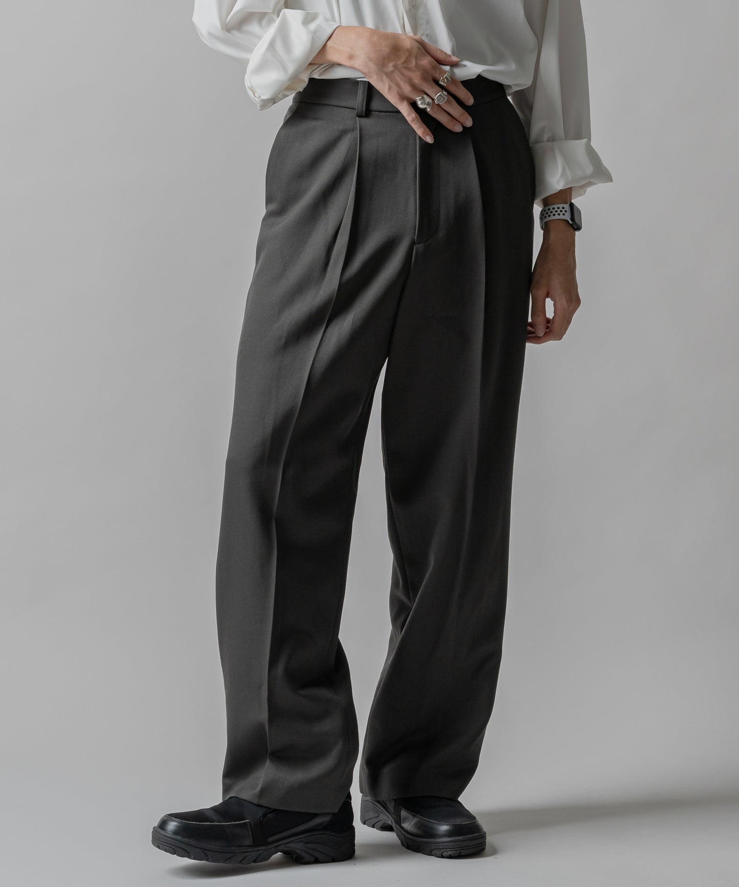 Wool gabardine 100% straight slacks